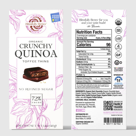 Crunchy Quinoa Toffee Thins (4 Pack)